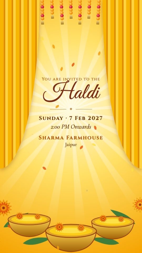 Ananya and Kabir video invite: Haldi